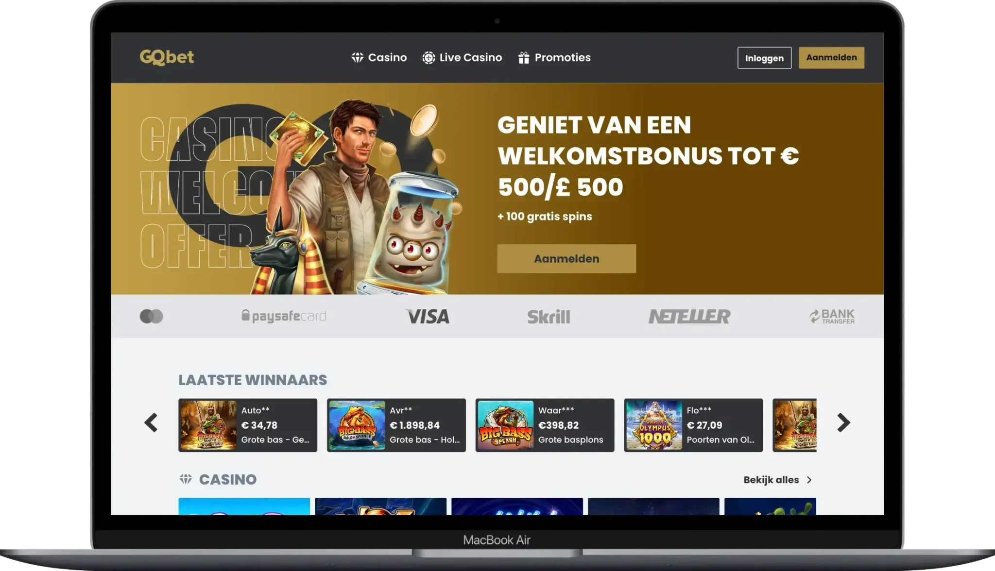 Gqbet Casino App Screenshot